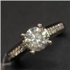 Image 2 : 14K White Gold Diamond (1.01Ct,I2,H) Diamond(0.12ct) Ring (~Size 6.5)(Ring is resizable for $40) (~l