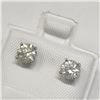 Image 3 : 14K White Gold Diamond (0.88Ct,Si2-I1,G-H) Earrings (~Size )(Ring is resizable for $40) (~length inc