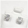Image 3 : 14K White Gold Diamond (0.9Ct,I1-2,F-G) Earrings (~Size )(Ring is resizable for $40) (~length inches