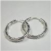 Image 1 : Silver Hoop Earrings (~Size )(Ring is resizable for $40) (~length inches), Suggested Retail Value $3