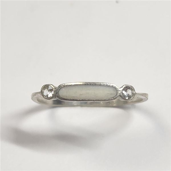 Silver Opal Ring (~Size )(Ring is resizable for $40) (~length inches), Suggested Retail Value $100