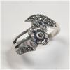 Image 2 : Silver Marcasite Ring (~Size )(Ring is resizable for $40) (~length inches), Suggested Retail Value $