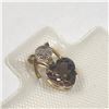 Image 2 : 10K Yellow Gold Smokey Quartz And Diamond Pendant (~Size )(Ring is resizable for $40) (~length inche