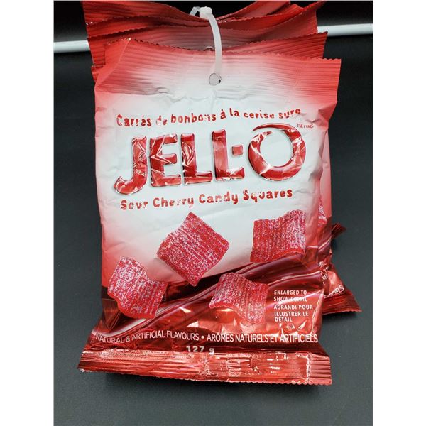 Jello Sour Cherry Candy Squares (6 x 127g)