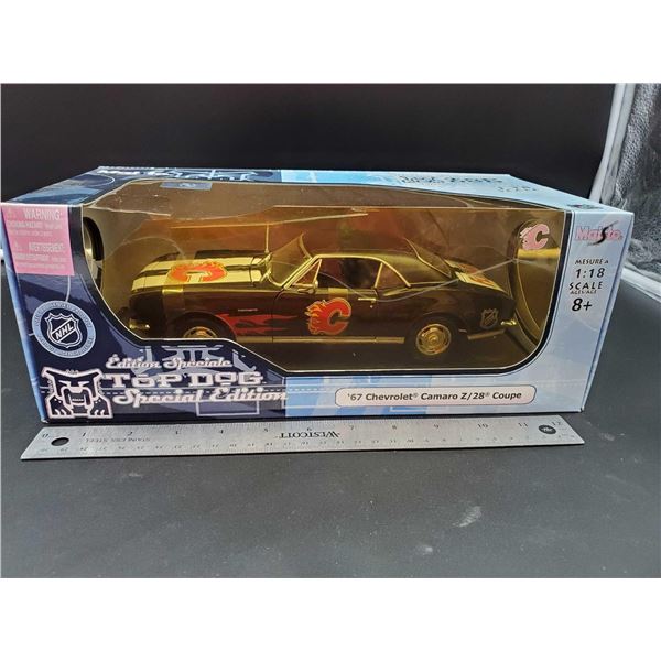 Maisto 1:18 Scale Boxed 1967 Chev Camaro Z28 Coupe Calgary Flames collector Car