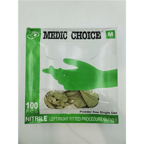 Medic Choice Nitrile Left/Right Fitted Procedure Glves (M)