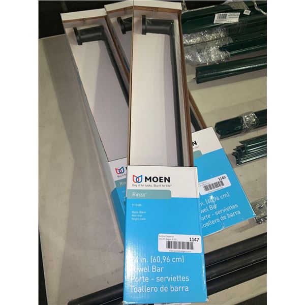 Moen Rinza Matte Black 24in Towel Bar