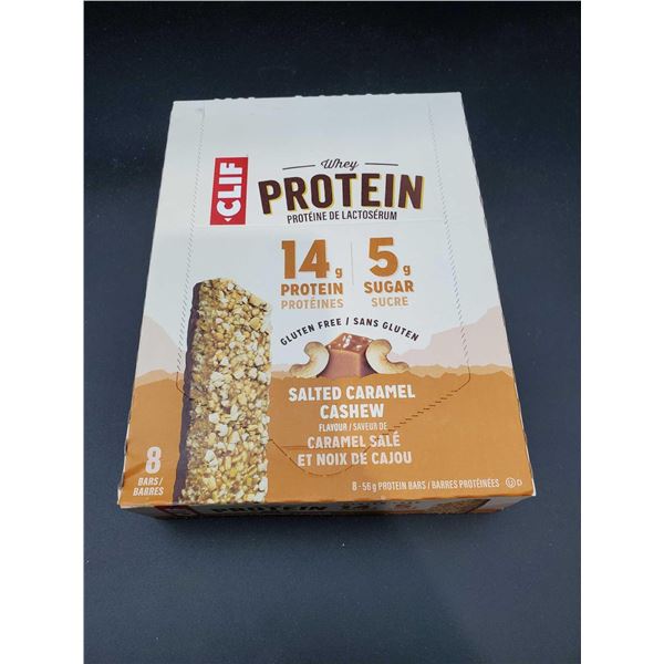 Clif Whey Protein Bars-Salted Caramel Cashew Bars (8 x 56g)