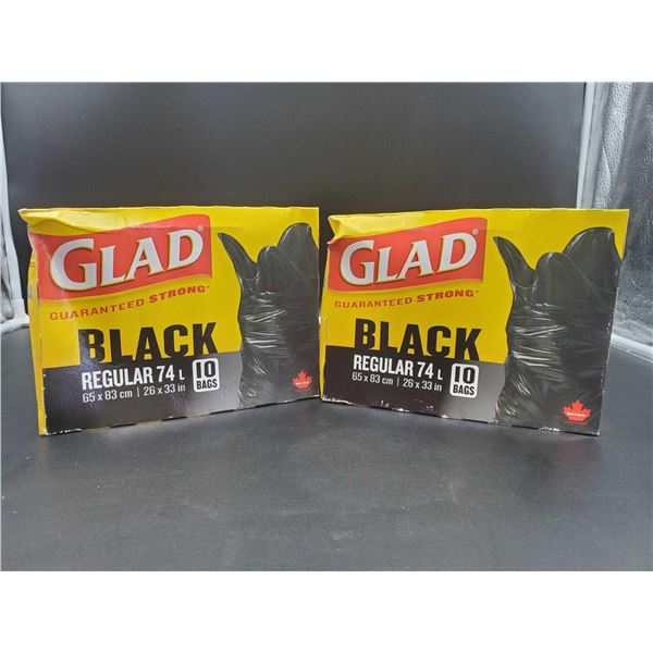 Glad Black Regular Bags (2 x 10- 65 x 83cm)