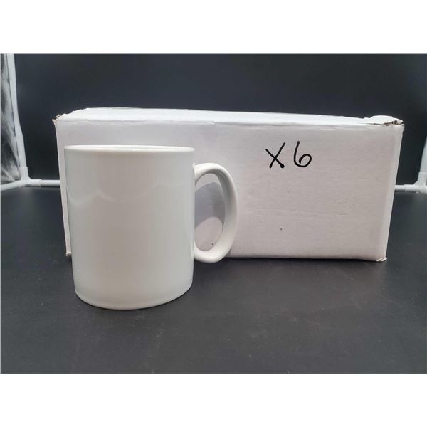 Lot of 6 Oneida Bright-White Coffee Mugs