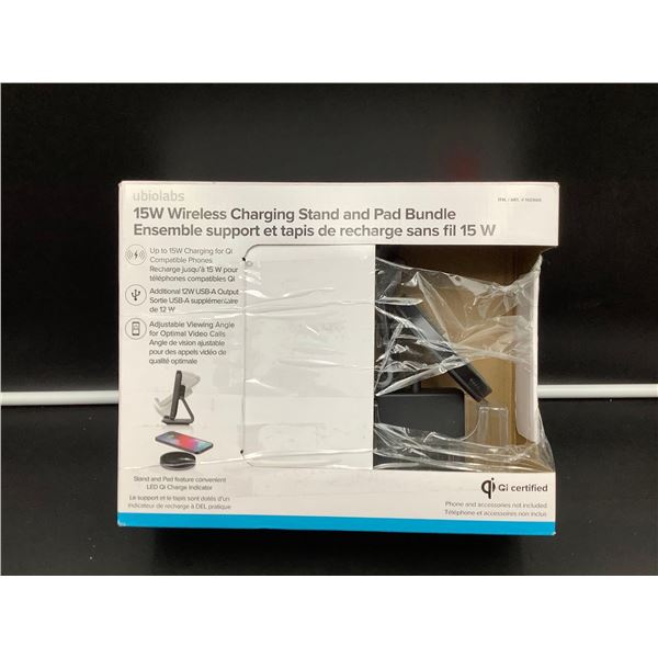 Ubiolabs 15W Wireless Charging Stand & Pad Bundle