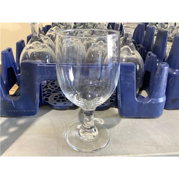 Crate Lot of Single Stem Water Serving Glasses