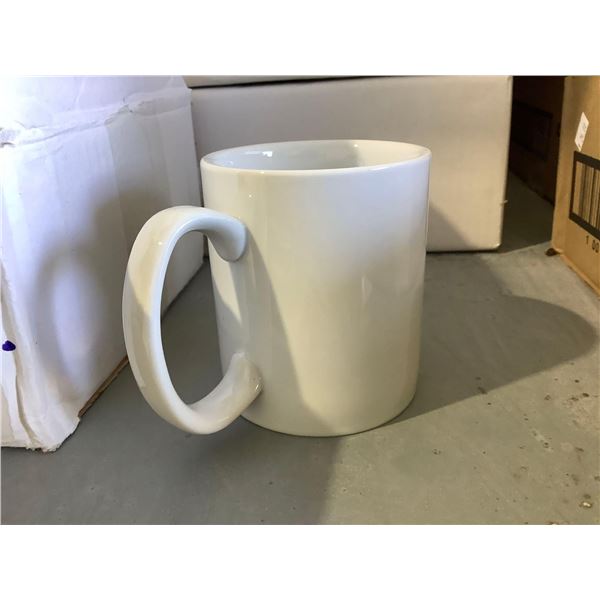Lot of 6 Standard Ceramic Coffee Mugs - White