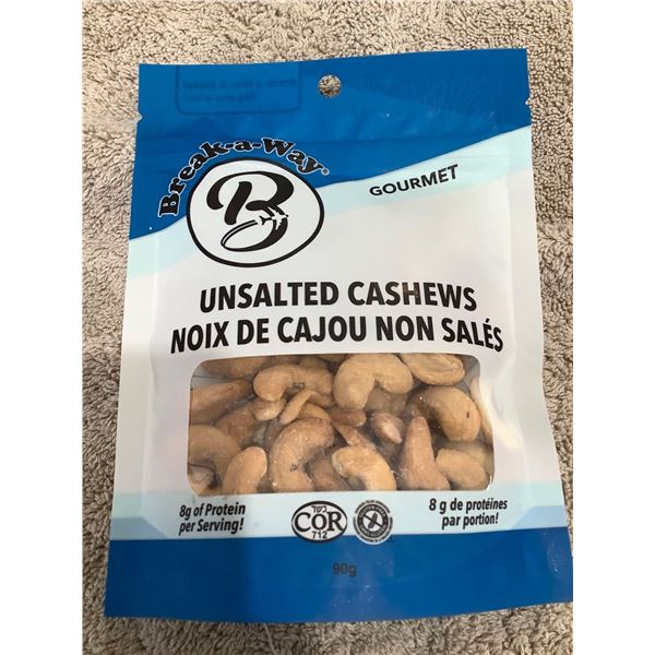 Break a Way Gourmet Unsalted Cashews - 90g