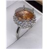 Image 2 : Ladies .925 Silver Multi Gem Stone Cluster ring with 2.2 Carat Bronze Topaz Solitaire