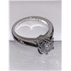 Image 3 : Ladies .92 Carat Brilliant Cut Solitaire .925 Silver Engagement Ring size 7