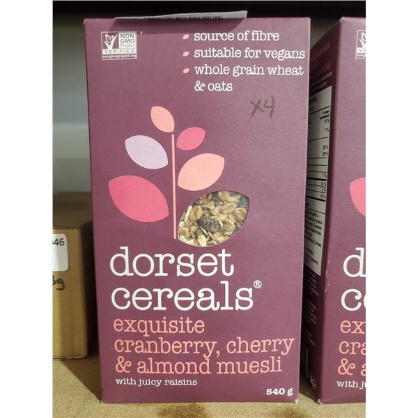 Dorset Cereals Cranberry, Cherry & Almond Muesli with Raisins 4X540g