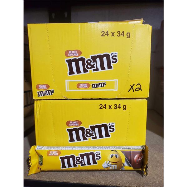 M&M Milk Chocolate & Peanut Candy Bars 2x(24x34g)