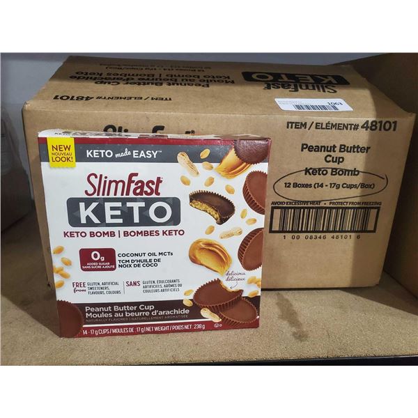 Slim Fast Keto Bomb Peanut Butter Cups 12x(14-17g Cups)