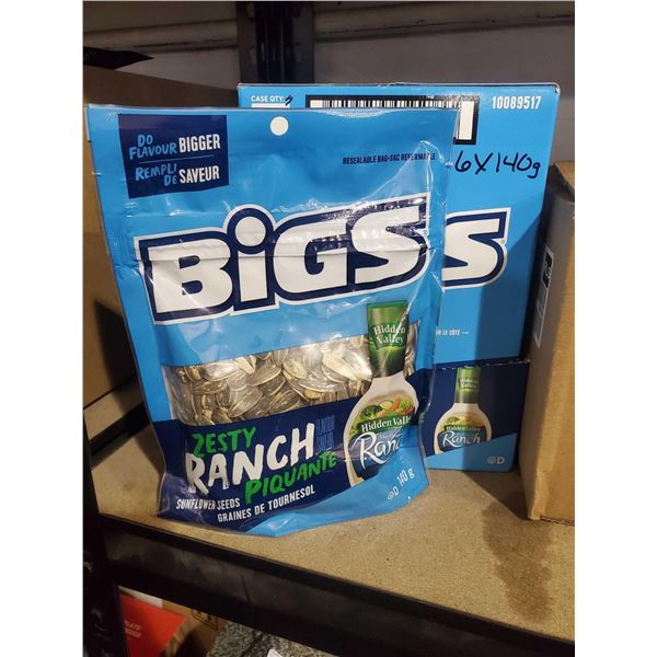 Bigs Zesty Ranch Sunflower Seeds 6x140g