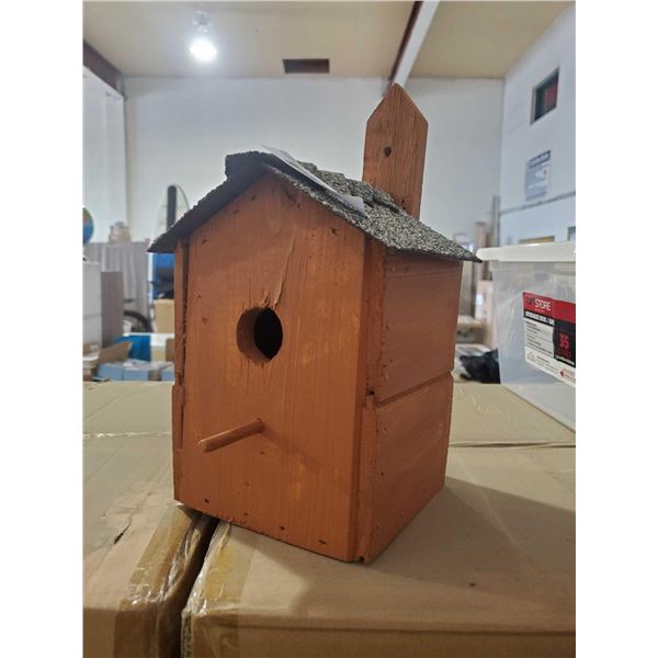 Handmade Bird House with Shingled Roof