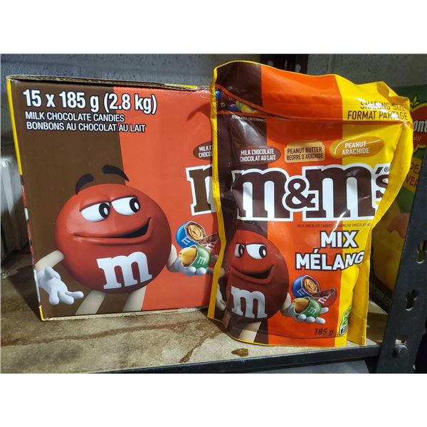 M&M Mix Milk Chocolate, Peanut Butter & Peanut 15x185g