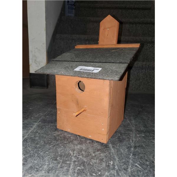 Handmade Bird House with Shingled Roof