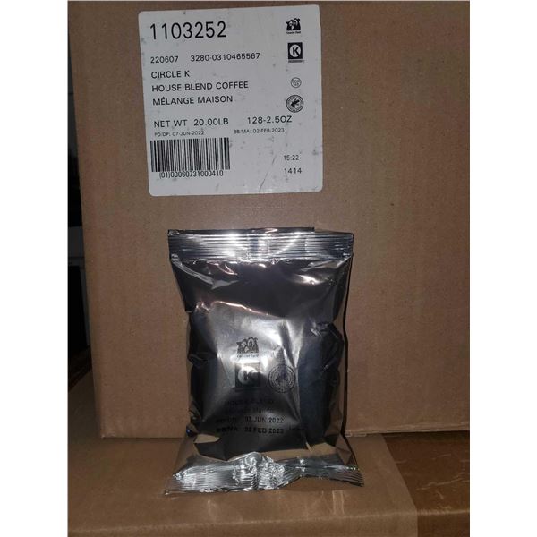 Circle K House Blend Individual Packet Ground Coffee 128x2.5oz