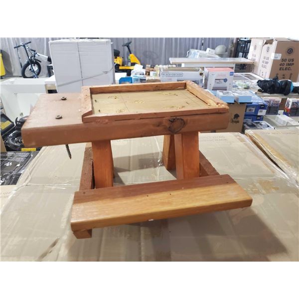 Handmade Picnic Table style Bird/ Squirrel Feeder