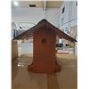 Image 2 : Handmade Hanging Bird Feeder with Shingled Roof