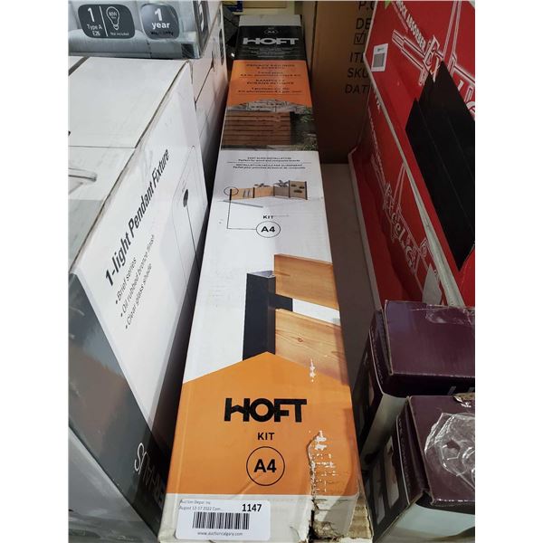 New Hoft 43" Black Aluminum Privacy Railing System End Post - ***1 End Post ONLY***