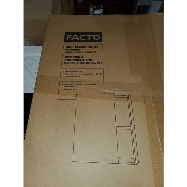New Facto Medicine Cabinet - High-Gloss White