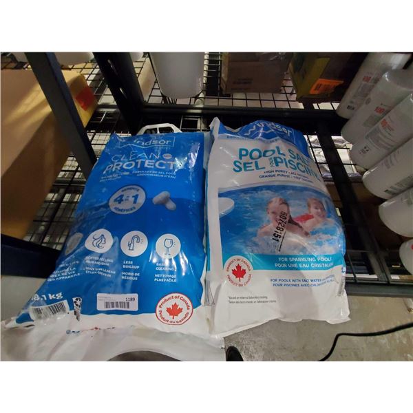 Lot of 2 bags 1 Windsor Water Softener Salt 18.1Kg & 1 Pool Salt 20Kg