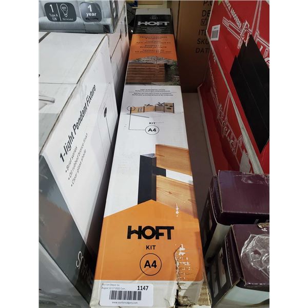 New Hoft 43" Black Aluminum Privacy Railing System End Post - ***1 End Post ONLY***