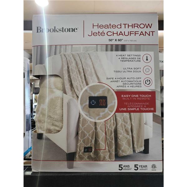 New Brookstone Heated Throw 50x60"