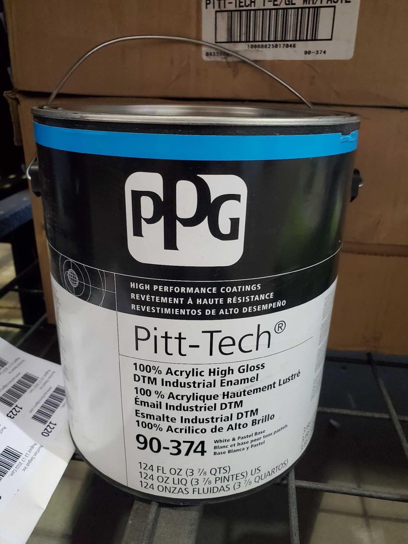 PPG Pitt Tech Acrylic High Glass Enamel Paint White & Pastel Base- 3.66 ...