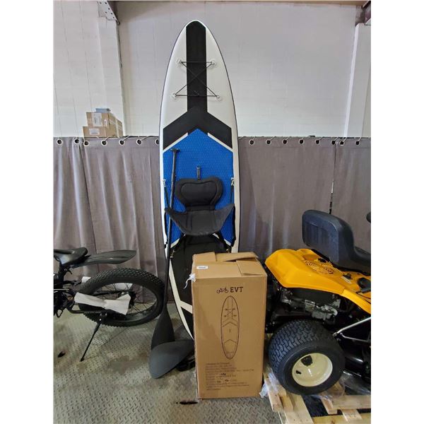 NEW EVT Model LK 300 Inflatable Stand Up Paddleboard , includes kayak seat, pump and accessories.