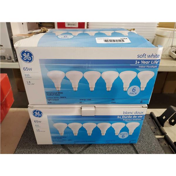 GE Soft Light 60 watt lot of 2 x 6