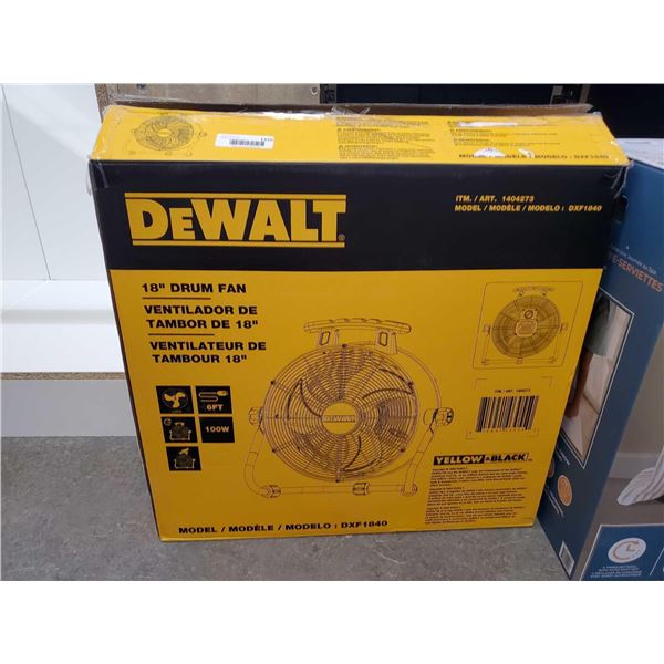 Dewalt 18 inch drum fan - open box