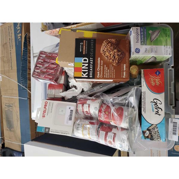 Case lot of assorted grocery items