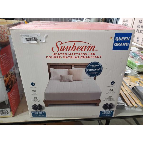 Sunbeam Heated Mattress Pad Queen Size