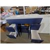 Image 2 : NEW 48 Inch Bathroom Vanity cabinet with sink and 2 styles of pulls. freight damaged on back rear bo