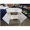 Image 2 : NEW white 31 inch vanity cabinet, double door