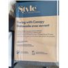 Image 3 : NEW Style Selections yard/patio Swing with Canopy in box