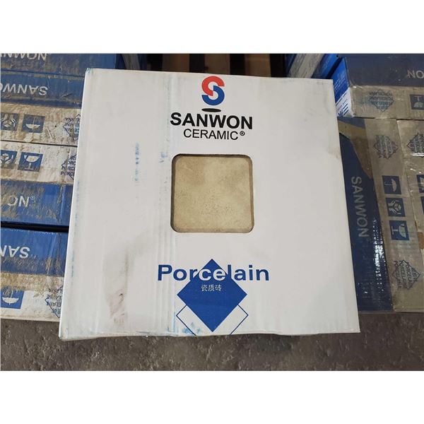 Sanwon Ceramic Tiles - SOHO Series 12"x12" - Color: Gasconge Beige - 13 Pc - 1 Box per lot