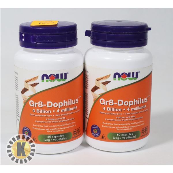 LOT OF 2 GR8-DOPHILUS 4 BILLION STRAND 60 CAPSULES