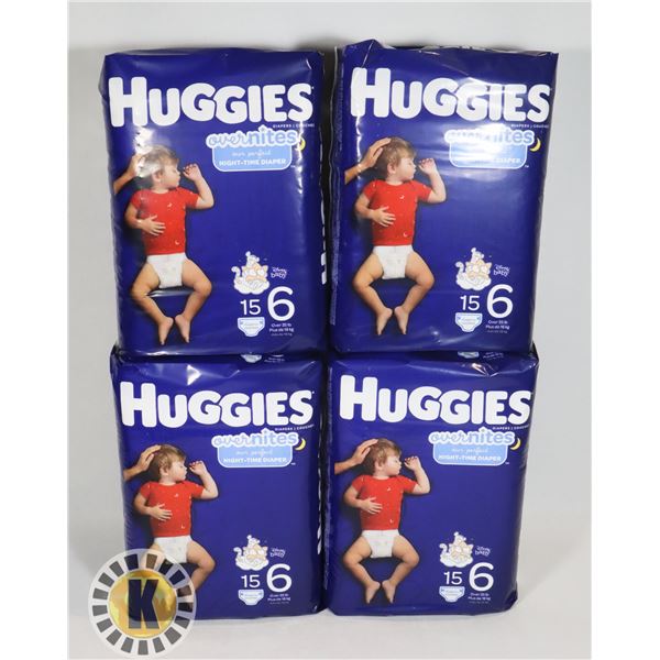 CASE OF HUGGIES OVERNITES SIZE 6