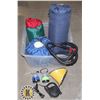 Image 1 : BIN OF ASSORTED ESTATE CAMPING GEAR INCLUDING