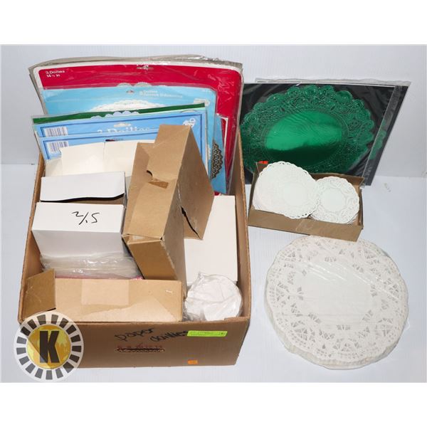 ESTATE BOX FULL OF ASSORTED PAPER DOILIES