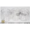 LOT OF 3 CLEAR PLASTIC TOOTHBRUSH HOLDERS